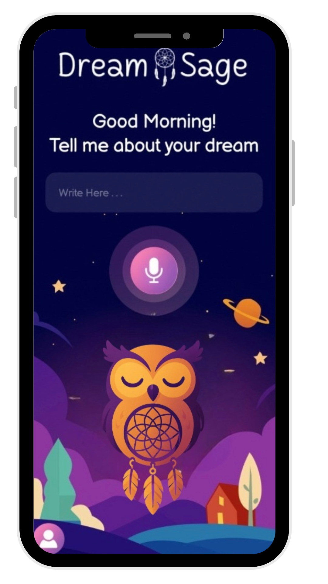 DreamSage mobile app interface